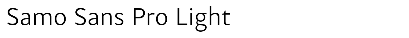 Samo Sans Pro Light